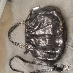 Cynthia Rowley Leather Snakeskin Hobo Bag